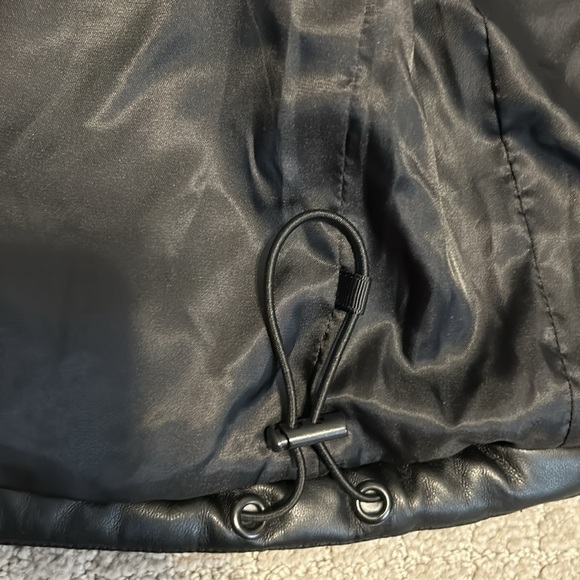 7 for all mankind faux leather puffer vest - Picture 14 of 14